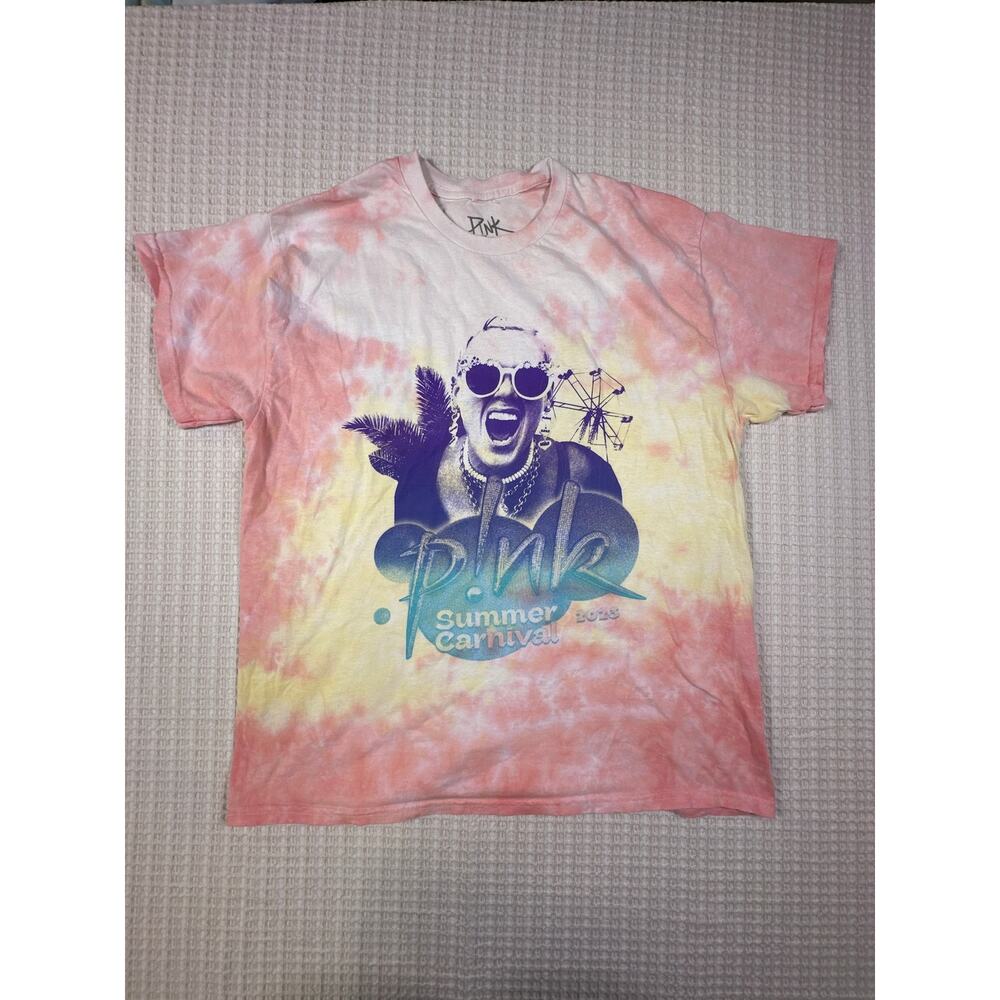 Pink Stuff Women’s sz XL Pink 2023 Summer Carnival tour shirt Festival